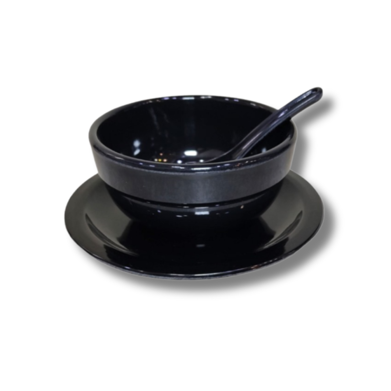 Melamine Spoon, Bowl & Plate Set Durable Lightweight Dining Set