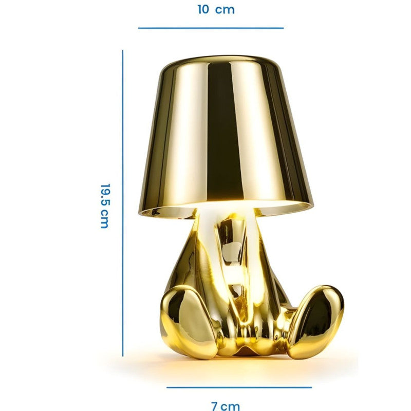 Metal Thinker Figure Table Lamp (Single Piece)