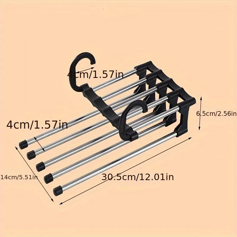 Adjustable Trousers Pants Hanger Organizer Space Saving Closet Rack
