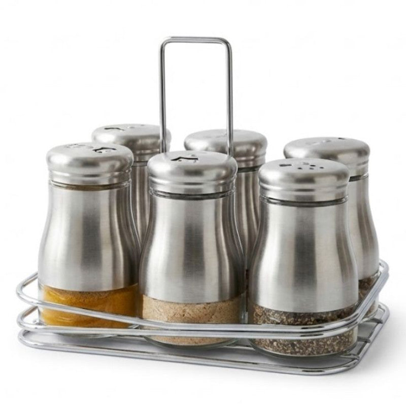 Ziba Steel Spice Container Set Six Pieces