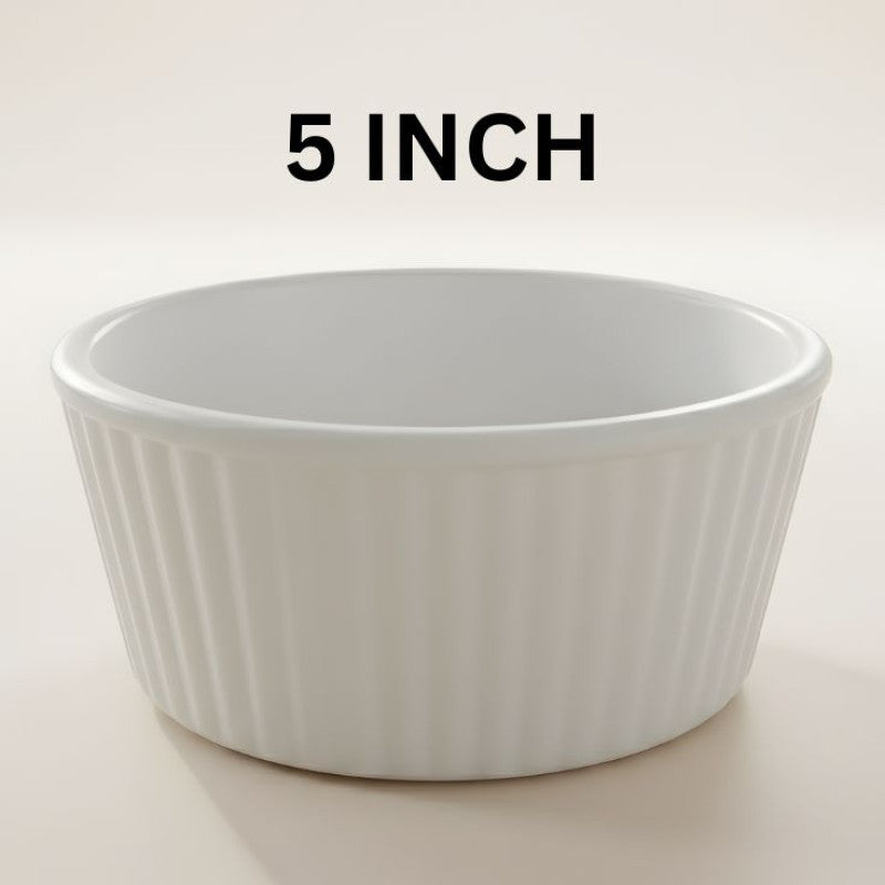 Melamine 5 Inch Ramekin White Bowl Serving Bowl