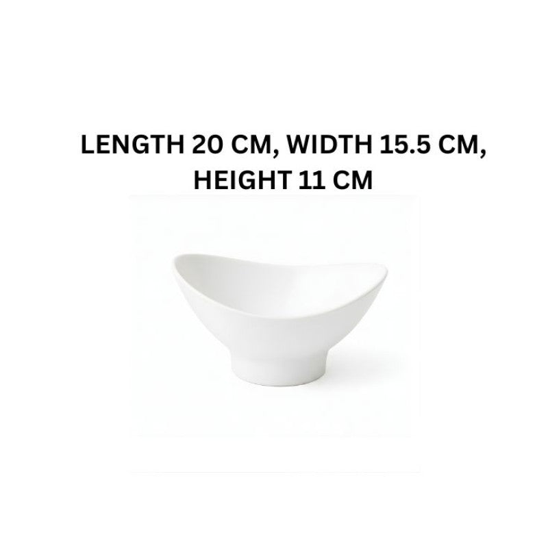 Melamine Lotus Small Serving White Bowl