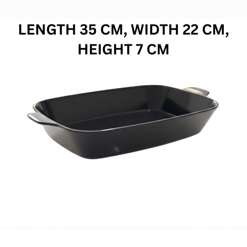 Melamine Black Rectangle Serving Bowl