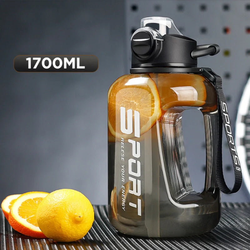 Large Capacity Water Bottle with Straw Leakproof Hydration Bottle