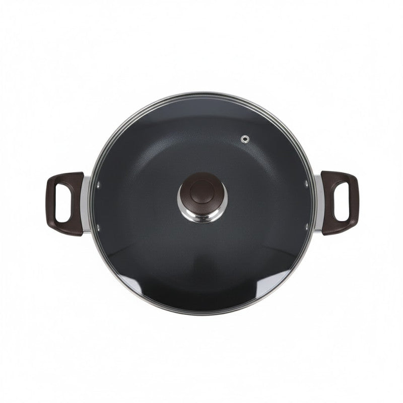 Kitchen King Imperial Classic Wok/Karahi with Glass Lid