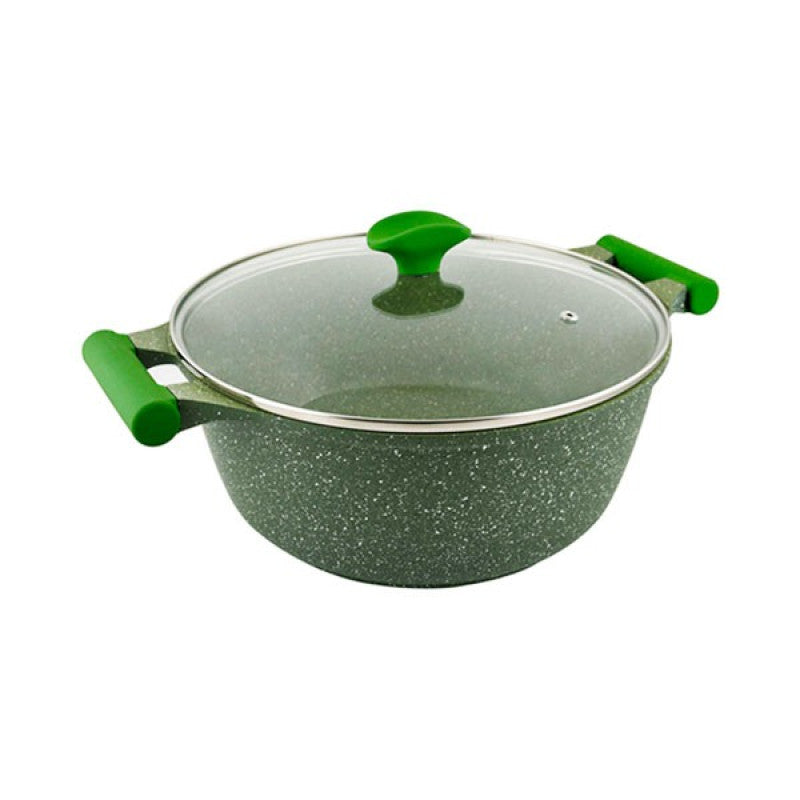 Prestige Aluminium Granite Casserole with Glass Lid 34cm