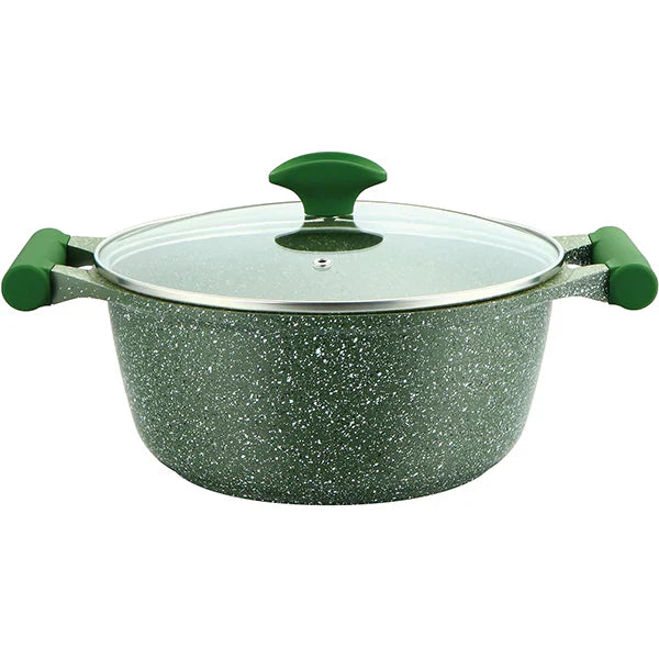 Prestige Aluminium Granite Casserole with Glass Lid 34cm