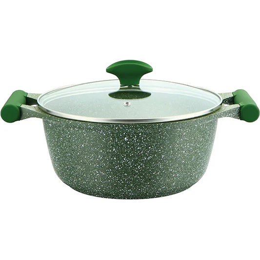 Prestige Aluminium Granite Casserole with Glass Lid 34cm