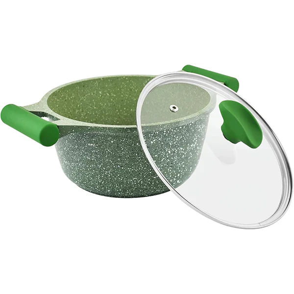 Prestige Aluminium Granite Casserole with Glass Lid 34cm