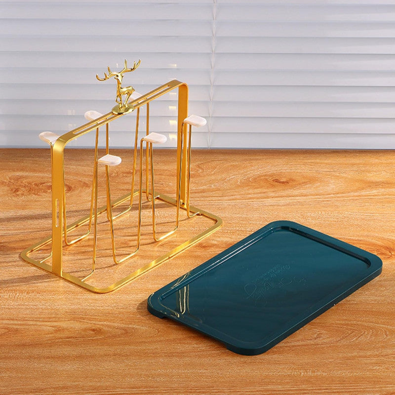 Glass Holder Rack Kitchen Cup & Glass Organizer Stainless Steel (just stand)
