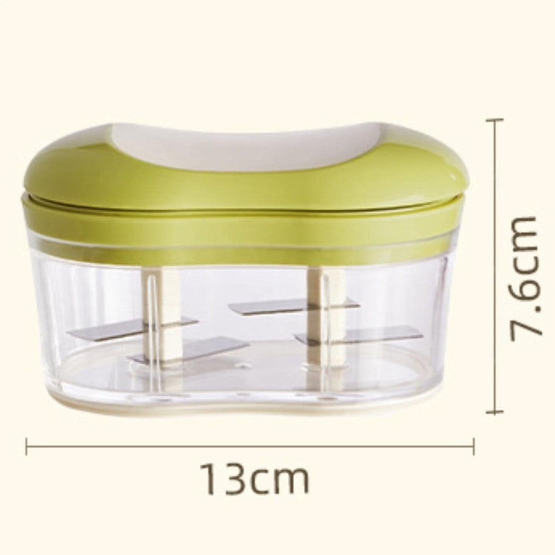 Manual Hand Pull Vegetable & Garlic Chopper Multi Use Food Cutter