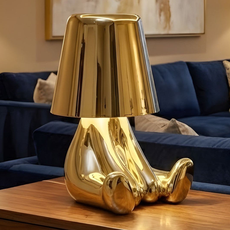 Metal Thinker Figure Table Lamp (Single Piece)