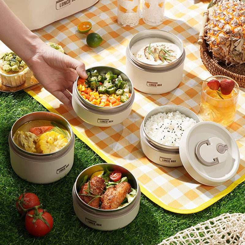 4pcs Bento Boxes Insulated Stainless Steel – Microwave Safe