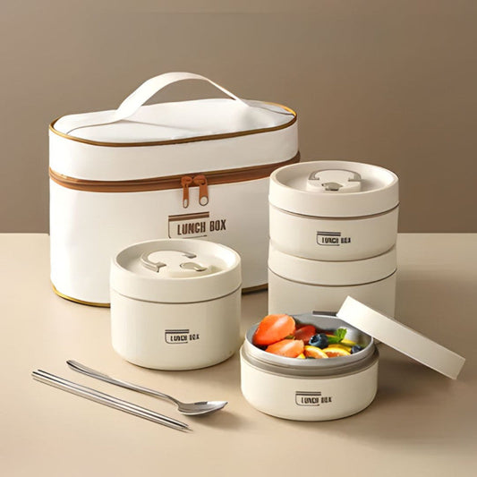4pcs Bento Boxes Insulated Stainless Steel – Microwave Safe