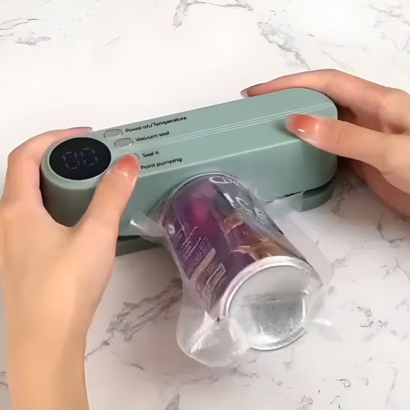 Cordless Mini Vacuum Sealer – Rechargeable Handheld Food Bag Sealer