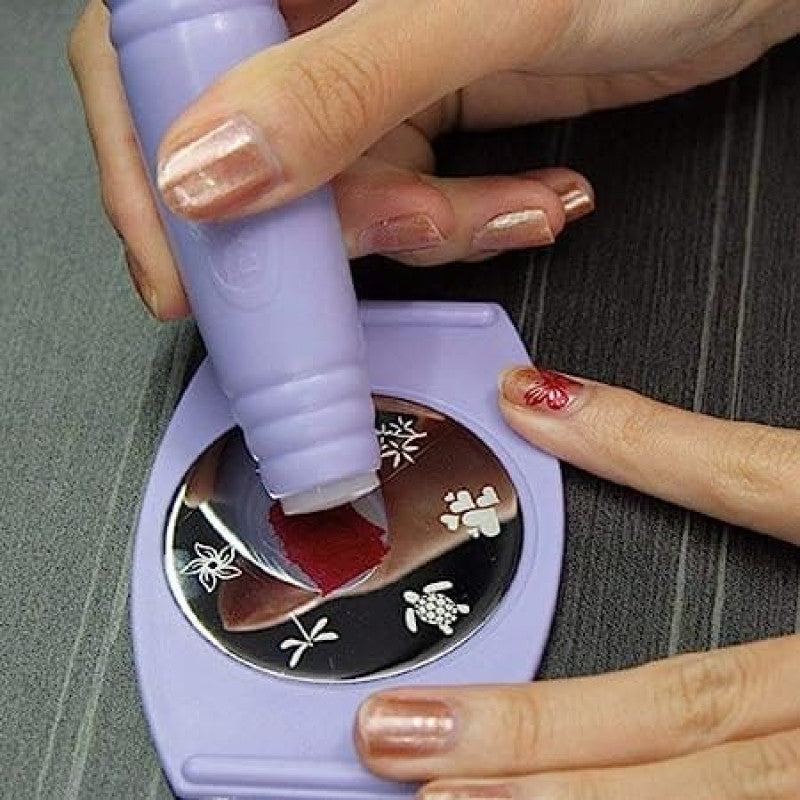 Salon Express Nail Stamping Kit Easy Nail Art Design Set