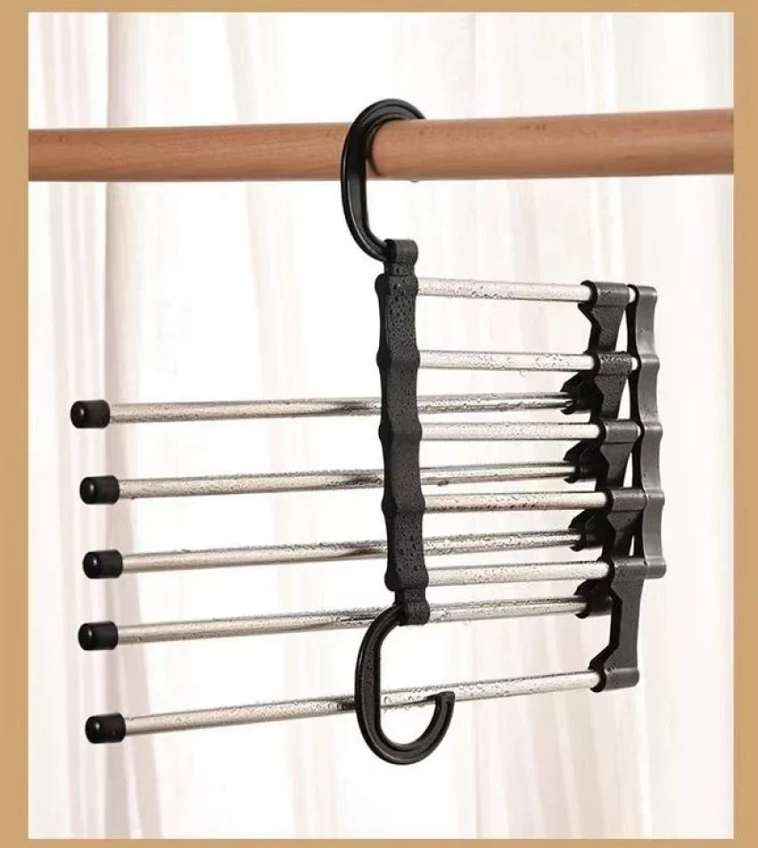 Adjustable Trousers Pants Hanger Organizer Space Saving Closet Rack