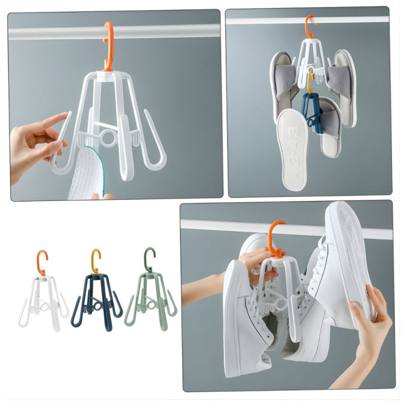 360° Rotating 4 in 1 Shoes Hanger Space Saving Organizer