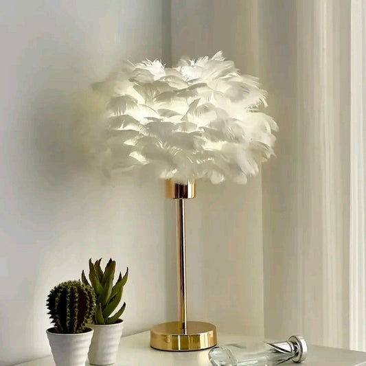 Feather Light Decorative Table Lamp – Modern Ambient Lighting
