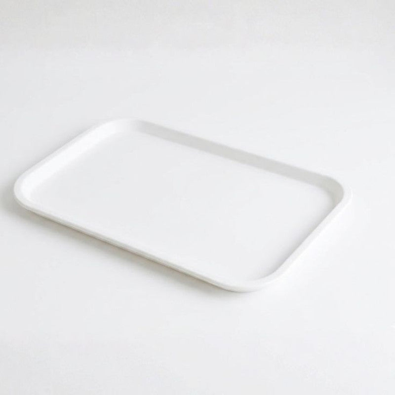 Flora Melamine White Serving Tray One Piece for Serving