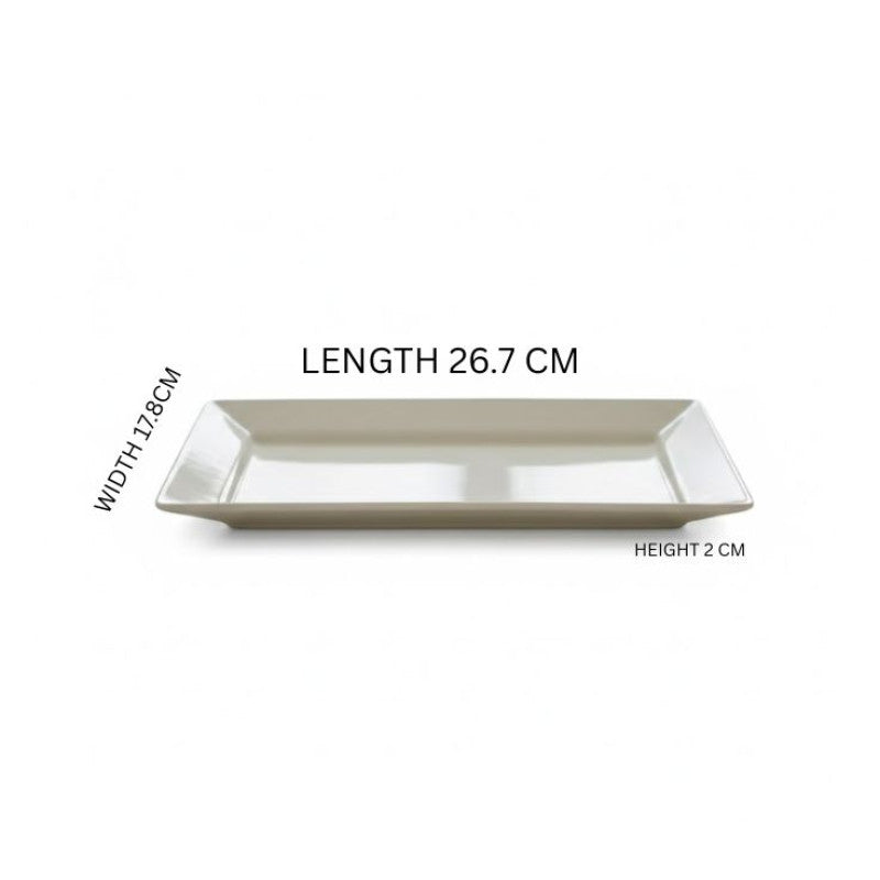 Melamine White Platter Small One Piece for Serving