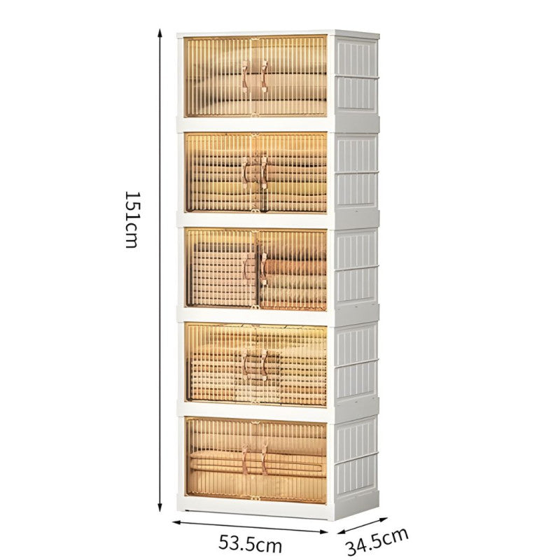Double Door Foldable Storage Drawer Cabinet