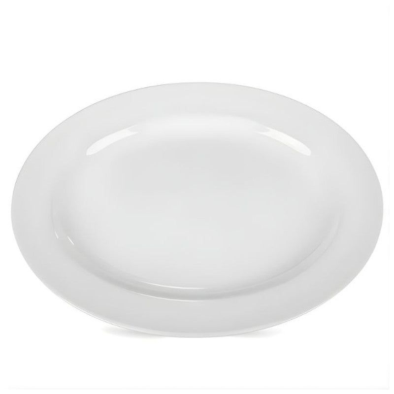 Melamine 12 Inch White Oval Dish One Piece for Serving Food