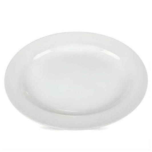 Melamine 12 Inch White Oval Dish One Piece for Serving Food