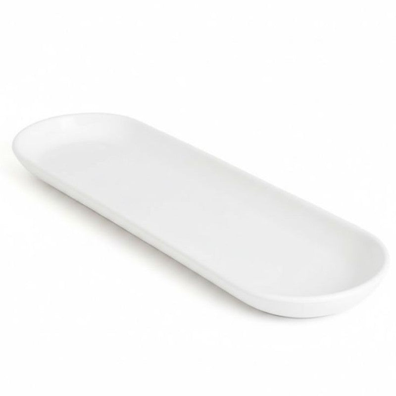 Crown Melamine White Platter One Piece for Serving Food