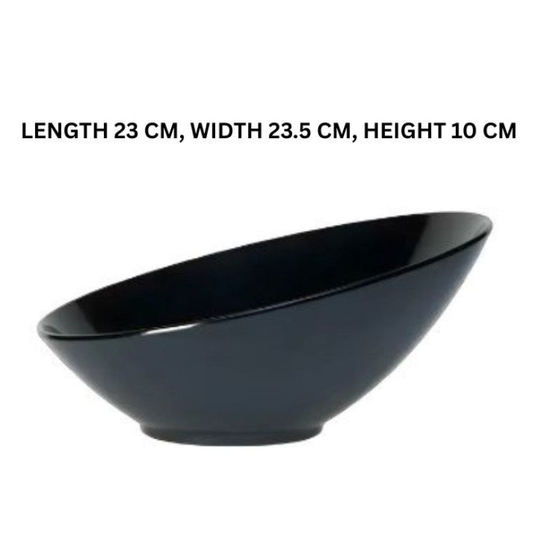 Alpine Melamine Black Bowl Large for Serving Food