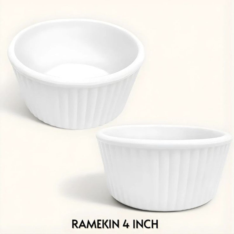 Melamine 4 Inch Ramekin White Bowl Serving Bowl