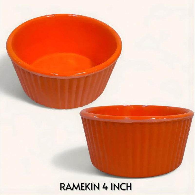 Melamine 4 Inch Ramekin Orange Bowl Serving Bowl