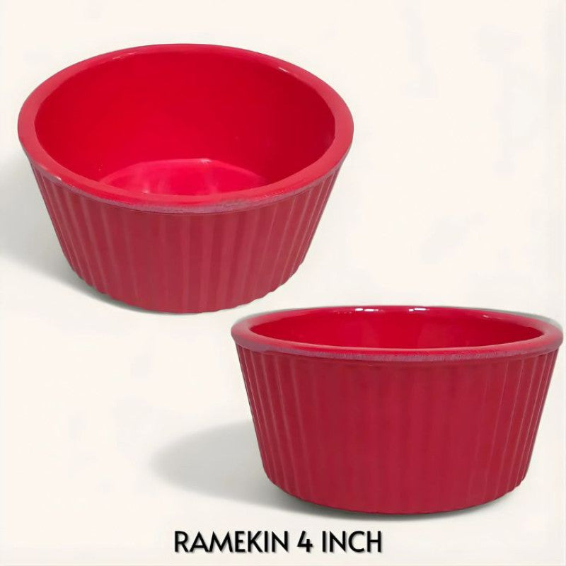 Melamine 4 Inch Ramekin Red Bowl Serving Bowl