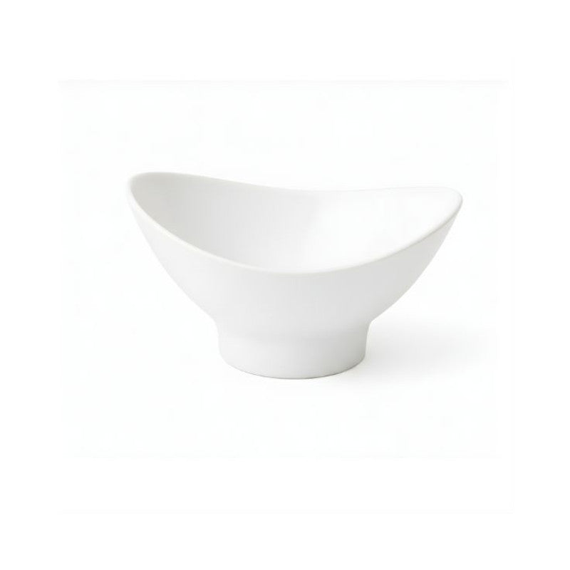 Melamine Lotus Medium Serving White Bowl