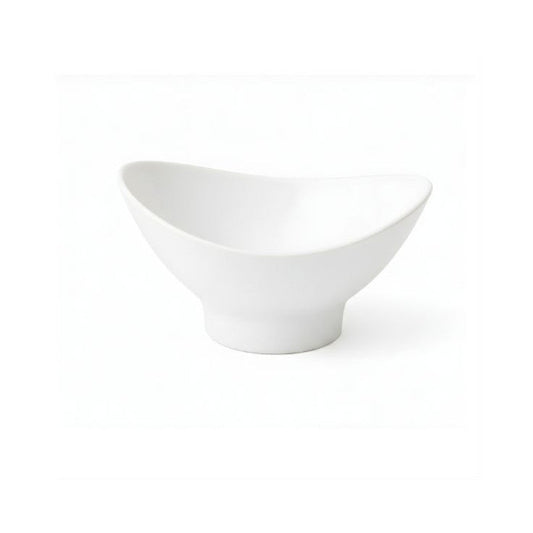 Melamine Lotus Medium Serving White Bowl