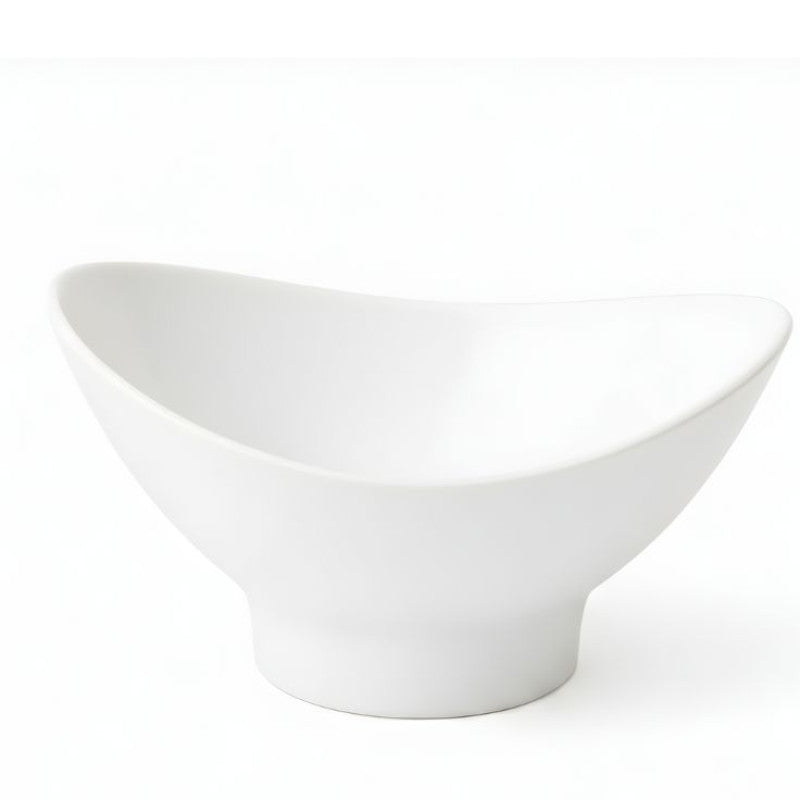 Melamine Lotus Large Serving White Bowl