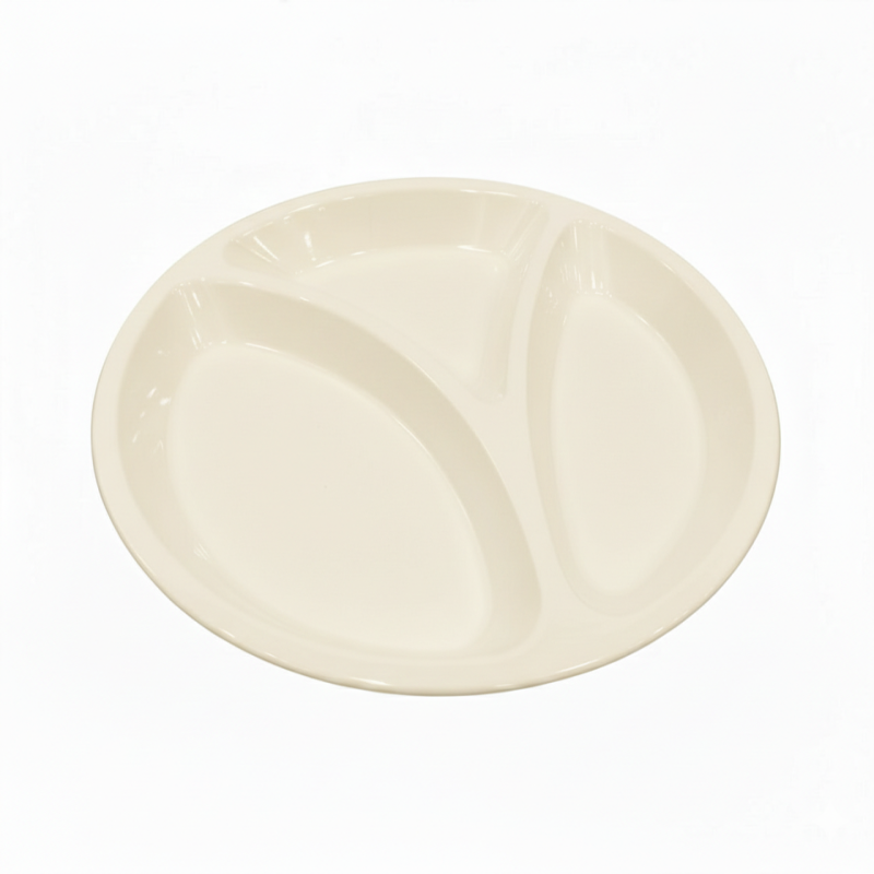 Melamine Euro Divider Cream Serving Dish With Box