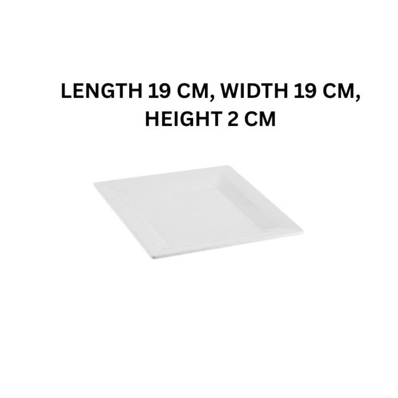Melamine Small Swiss White Serving Platter