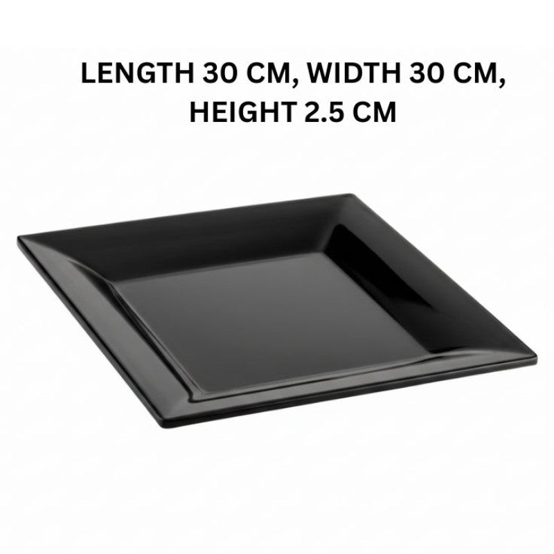 Melamine Large Swiss Black Serving Platter