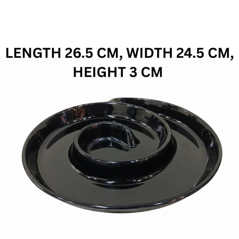 Melamine Tango Black Serving Platter With Box