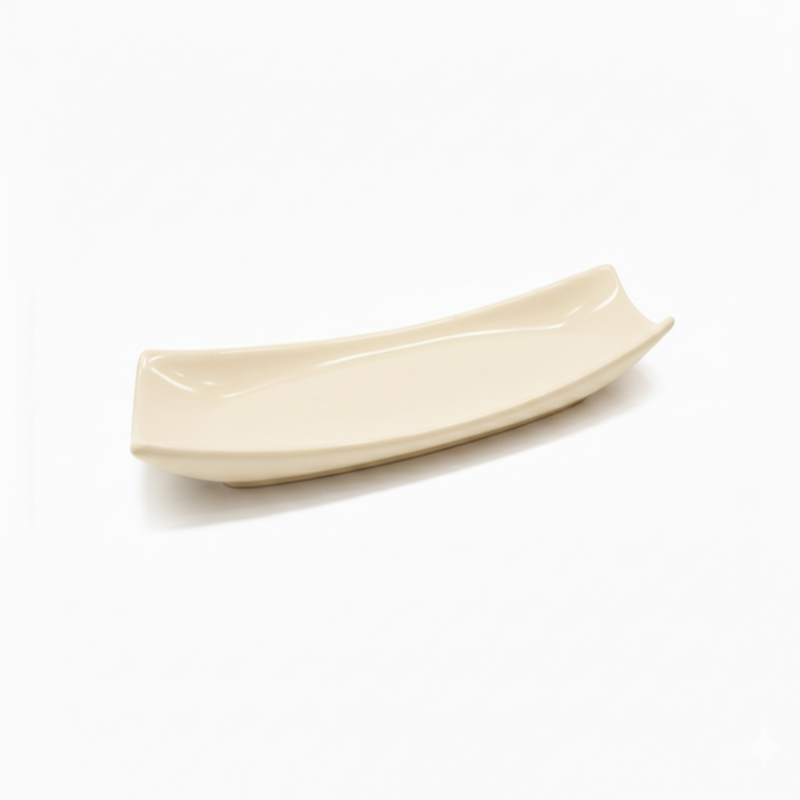 Melamine Medium Cream Serving Plate