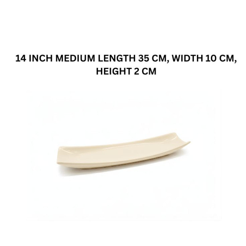 Melamine Medium Cream Serving Plate