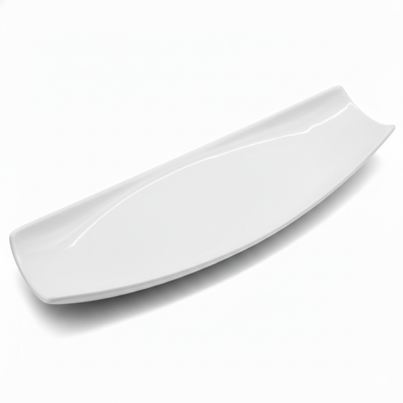 Melamine Large White Serving Plate