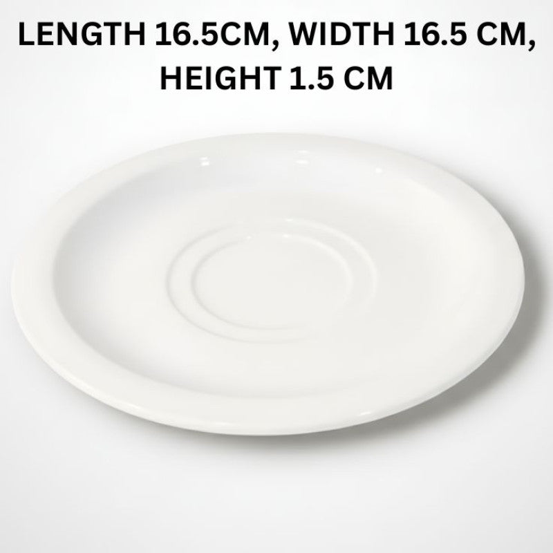 Melamine 6.5 Inch White Tulip Saucer