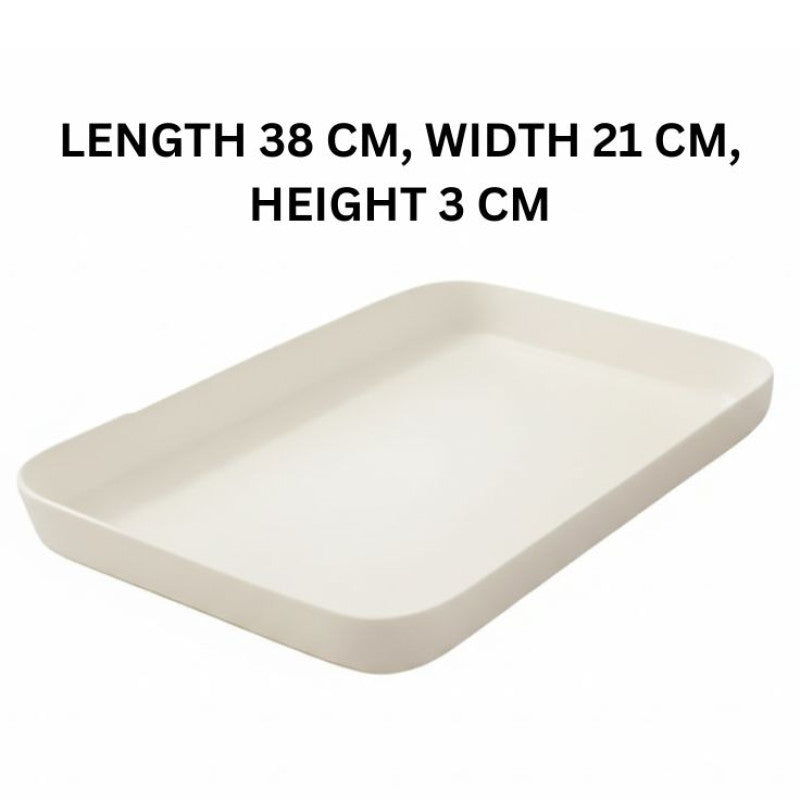 Melamine Cream Large Serving Tray
