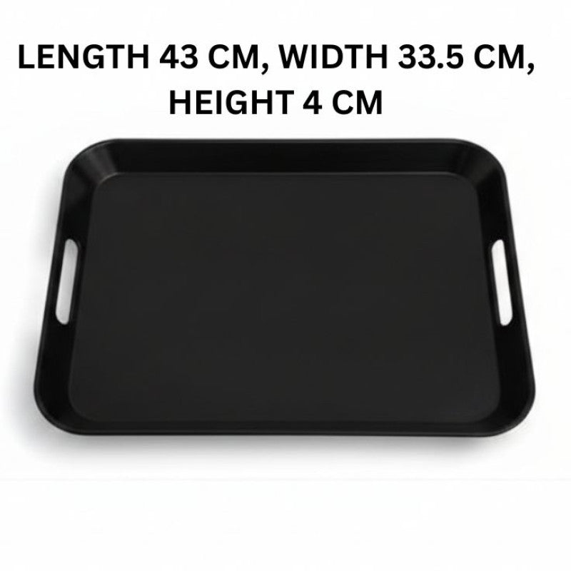 Melamine Black Large Square Serving Tray