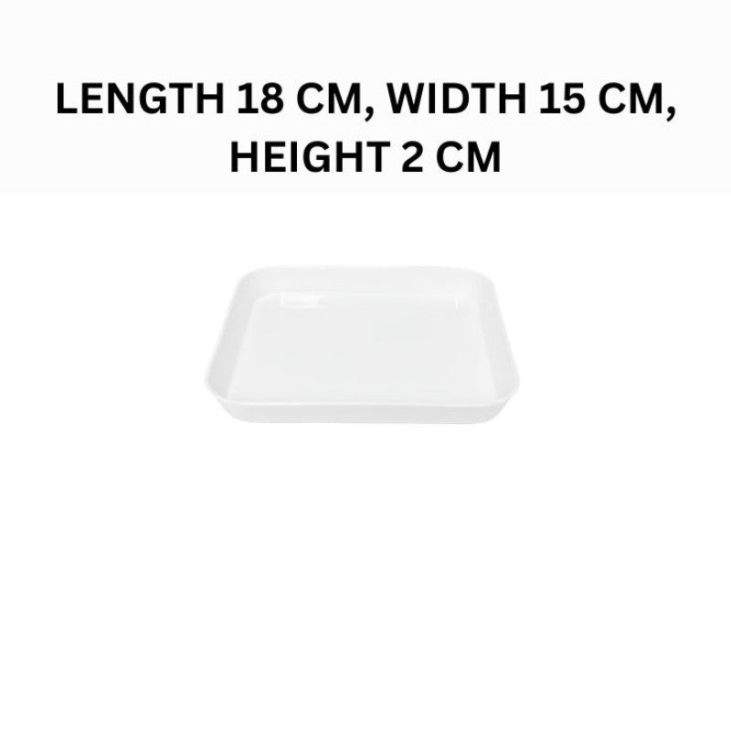 Melamine White Vista Small Serving Tray