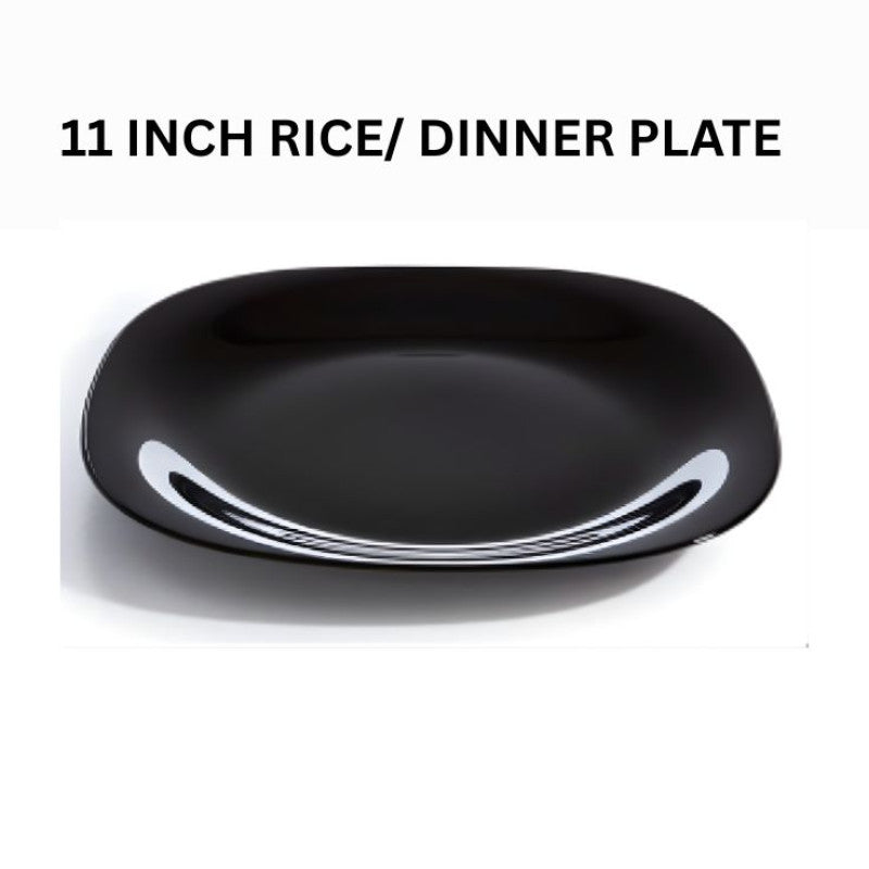 Melamine 11 Inch Black Serving Plate