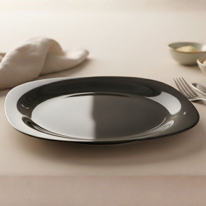 Melamine 7 Inch Black Serving Flat Plate