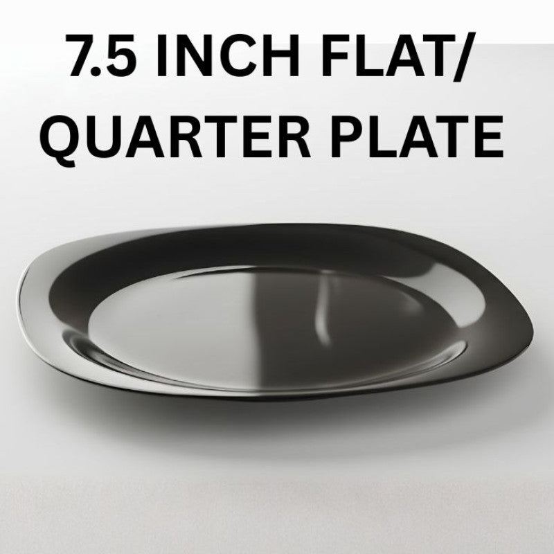 Melamine 7 Inch Black Serving Flat Plate
